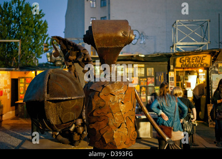 Berlin, Germany, metal artwork in the courtyard of the Kunsthaus Tacheles Stock Photo