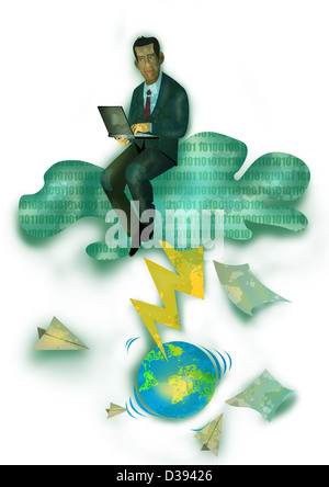 Concept of cloud computing Stock Photo