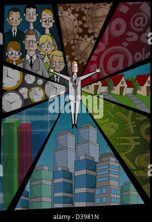 Cycle and graph illustration Stock Photo - Alamy