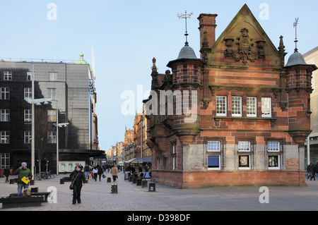 View of the old St Enoch Square underground ticket station in Glasgow, Scotland, UK Stock Photo