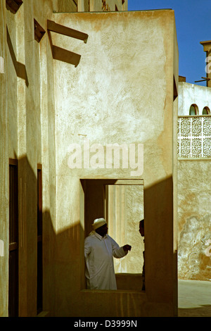 UAE Emirat of Dubai Bastakyia Heritage village at Bur Stock Photo