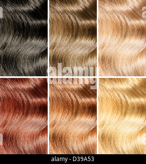 Hair tint samples set Stock Photo