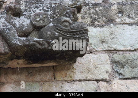 Stonework at the ruins of the Mayan City of Copan in modern day Honduras, Central America Stock Photo