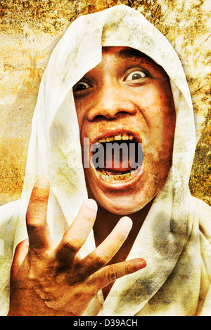 Evil Awakening,Open The Door Welcome Your Halloween Season Stock Photo