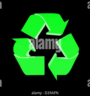 A 3d recycle symbol isolated against a white background Stock Photo - Alamy
