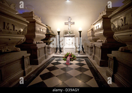 Crypt of some members of a Bourbon monastery Stock Photo