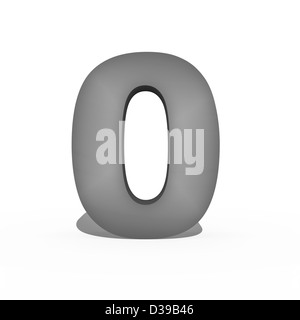 Numbers held by a hand isolated against a white background Stock Photo