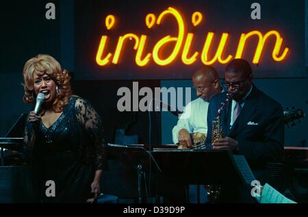 New York, USA. 13th February 2013. Jennifer Holliday on stage for Jennifer Holliday at The Iridium, The Iridium, New York, NY February 13, 2013. Photo By: Derek Storm/Everett Collection/Alamy Live News Stock Photo