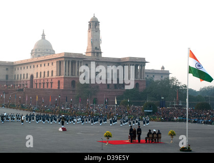 Beating Retreat Ceremony at Vijay Chowk, New Delhi, India. Stock Photo