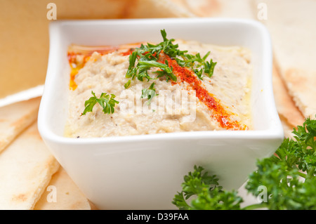 fresh traditional moutabal baba ghanoush eggplant dip Stock Photo