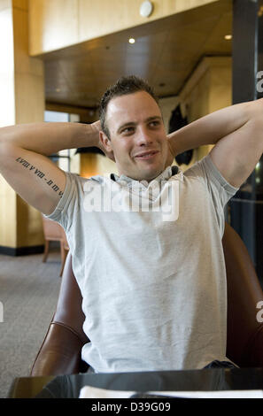 File pics: JOHANNESBURG, SOUTH AFRICA: Oscar Pistorius during an interview on May 13, 2009 in Johannesburg, South Africa. (Photo by Gallo Images / Business Day / Martin Rhodes/Alamy Live News) Stock Photo