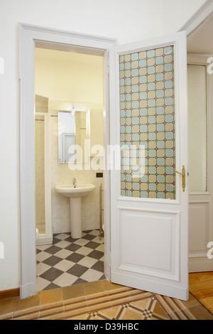 Bathroom in small new apartment Stock Photo