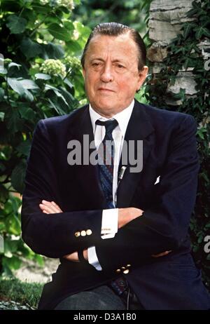 (dpa) - The Swiss billionaire and former industrialist Hans-Heinrich Thyssen-Bornemisza, pictured in Lugano-Castagnola, Switzerland, 11 June 1988. After long suffering from a heart disease, the baron of German-Hungarian descent died aged 81 in his house near Gerona on the Spanish Costa Brava, 27 Apr Stock Photo