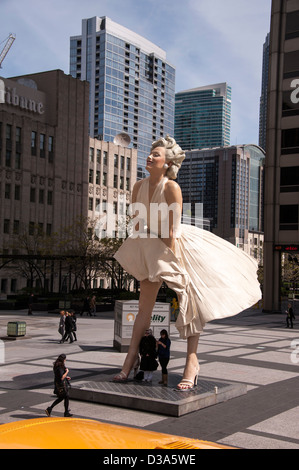 The Marilyn Monroe statue on Michigan Avenue in Chicago IL Illinois USA Stock Photo