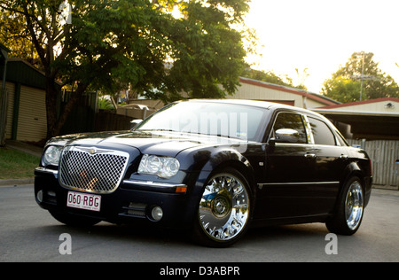 Beautiful Chrisler 300C with a lot of chrome in an urban background Stock Photo