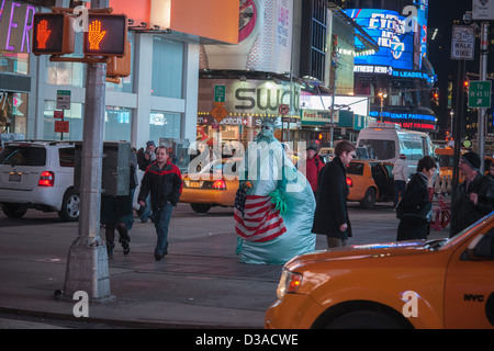 Costumed characters swarm Times Square in New York Stock Photo