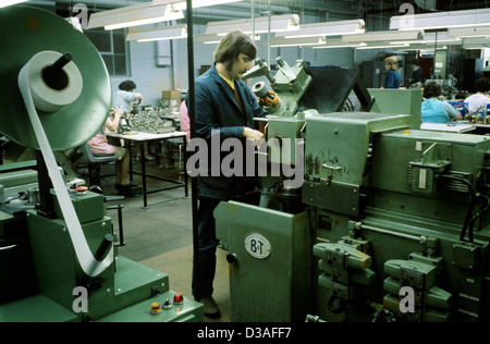 Small Electric Motor manufacture, 1970's Stock Photo