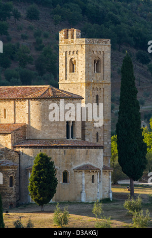 Abbey of San Antimo, Castelnuovo dell'Abate, Montalcino, Tuscany, Italy Stock Photo