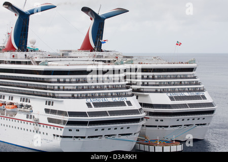 The cruise ship Carnival Triumph in port two months before an engine fire cripples it at sea Stock Photo