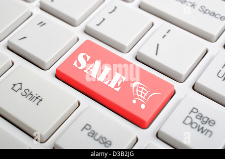 Sale key on keyboard Stock Photo