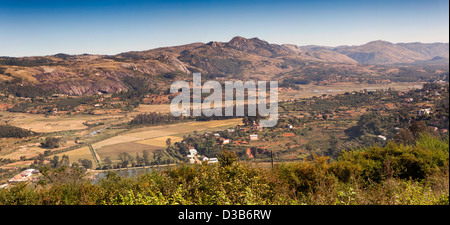 Madagascar, Fianarantsoa, elevated panoramic view of surrounding countryside from Haute Ville Stock Photo