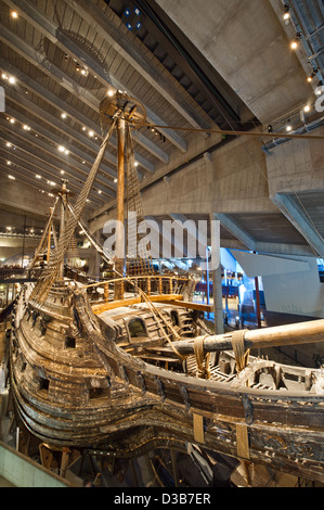 Famous ancient Vasa vessel in Vasa Museum Stockholm, Sweden Stock Photo