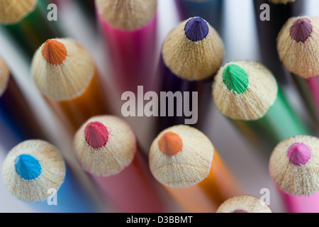 Colorful small color pencils Stock Photo