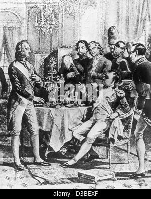 Johann Wolfgang von Goethe with Emperor Napoleon I, 1808 Stock Photo ...