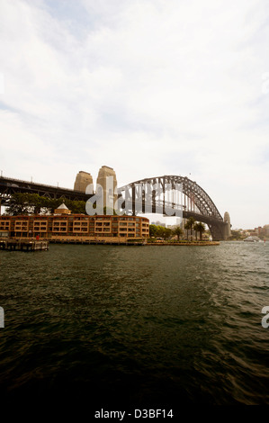 Views of the Sydney Harbour Bridge spanning the Sydney harbour connecting the Sydney central business district (CBD) and the North Shore. Stock Photo