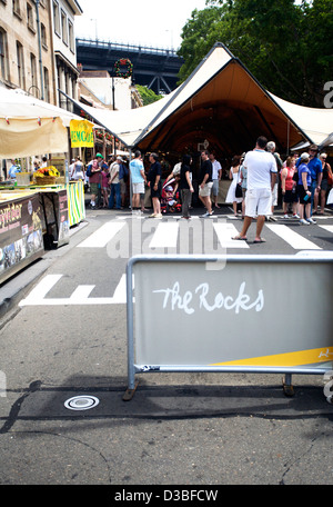 The shopping area in downtown Sydney NSW Australia known as 'The Rocks' Stock Photo