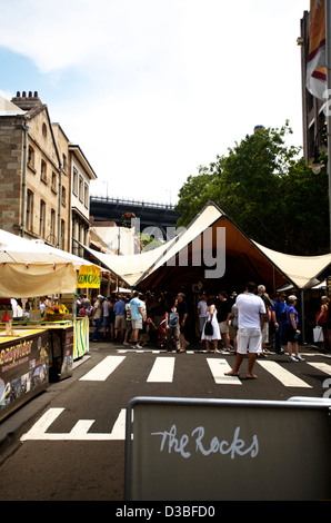 The shopping area in downtown Sydney NSW Australia known as 'The Rocks' Stock Photo