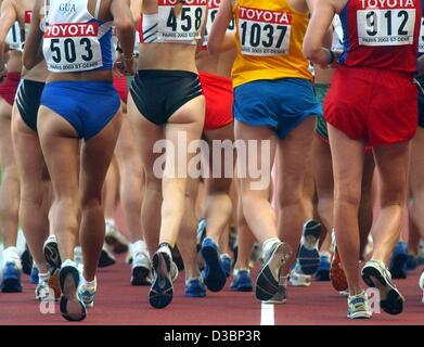 A group of walkers in the 20km Women at the European Race Walking Team ...