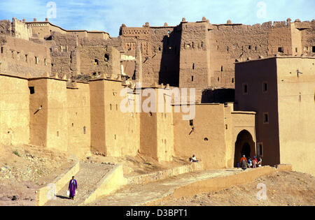 (dpa) - View of the Kasbah Taourit in Ouarzazate, Morocco, 2001. Stock Photo