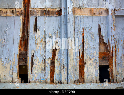 DISTRESSED WOOD BACKGROUND Stock Photo