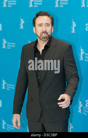 Berlin, Germany. February 15, 2013. Nicolas Cage attending 'The Croods' photocall at the 63rd Berlin International Film Festival, Berlinale. Credit DPA/Alamy Live News. Stock Photo