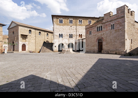 view of Piazza Silvestri in Bevagna, Umbria, Italy Stock Photo