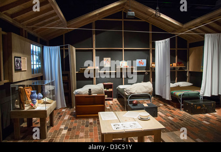 A display recreating the Amache-Granada Relocation Center, where Japanese-Americans were interned during World War II Stock Photo