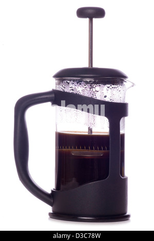 cafetiere with coffee studio cut out Stock Photo