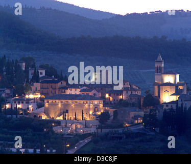 panorama view of Solomeo, Umbria, Italy Stock Photo