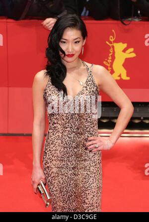 Alice Kim, wife of US actor Nicolas Cage, arrives for the premiere of 'The Croods' during the 63rd annual Berlin International Film Festival, in Berlin, Germany, 15 February 2013. The movie is presented in competition out of competition at the Berlinale. Photo: Joerg Carstensen/dpa Stock Photo