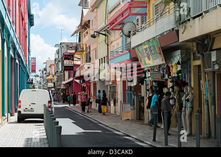 Streets of Fort De France, Martinique Island, Lesser Antilles, Caribbean sea, France Stock Photo