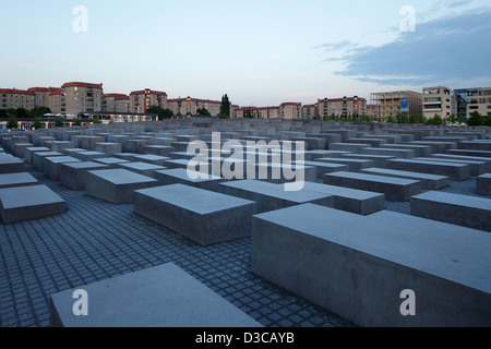 Berlin, Germany, Memorial for the Murdered Jews of Europe and the surrounding buildings Stock Photo