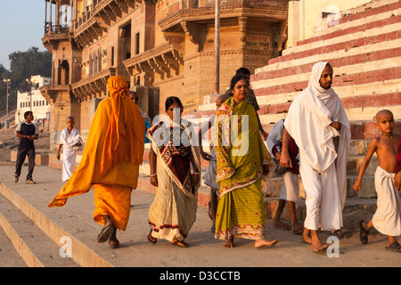 ghats, Varanasi, India Stock Photo