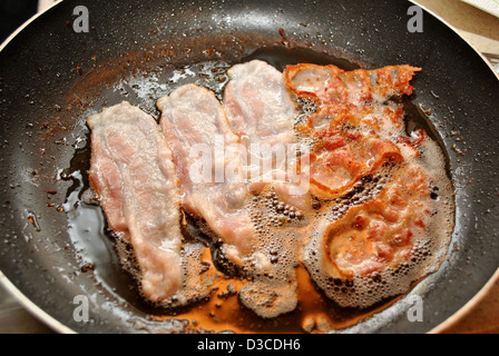 Frying Bacon Stock Photo