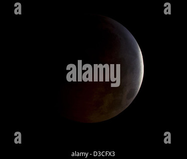 On December 21, 2010, a lunar eclipse occurred during the winter solstice, as observed by NASA. The event involved the Moon passing through Earth's shadow, resulting in partial or total obscuration visible from Earth. Stock Photo
