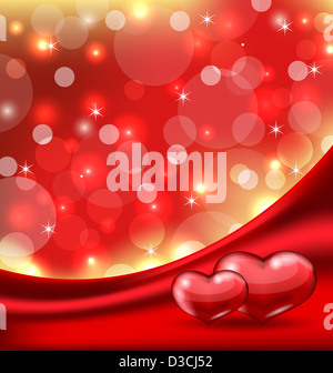 Valentine Day Card with Heart Vector Illustration Stock Photo - Alamy