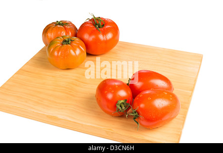 Pear tomatoes and some more standarly shaped ones Stock Photo