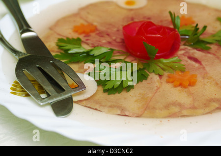 Aspic from meat..closeup Stock Photo