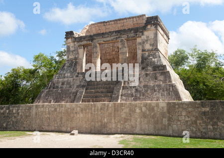 The Northern Temple or Temple of the Bearded Man at the northern end of the Great Ball Court, Chichen Itza, Mexico Stock Photo