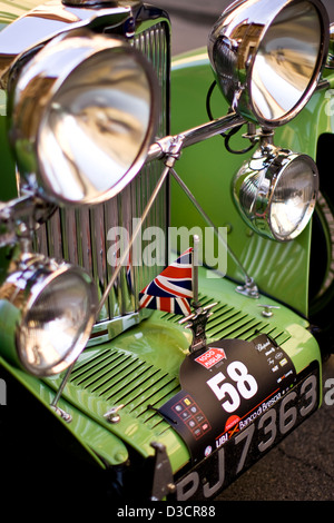 Vintage racing car, Mille Miglia car race, Italy, 2008 Stock Photo